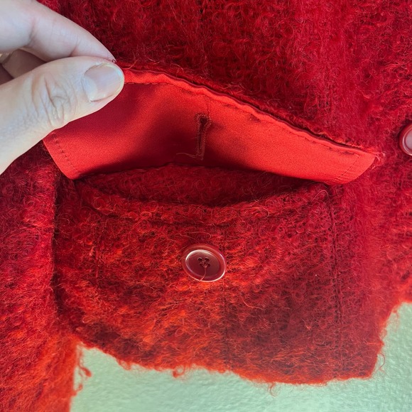 Armani Collezioni red bouncle Antinea blazer - Picture 7 of 9